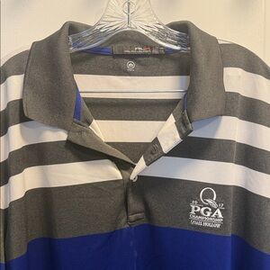 RLX Ralph Lauren Polo - Gray, Blue, White Striped